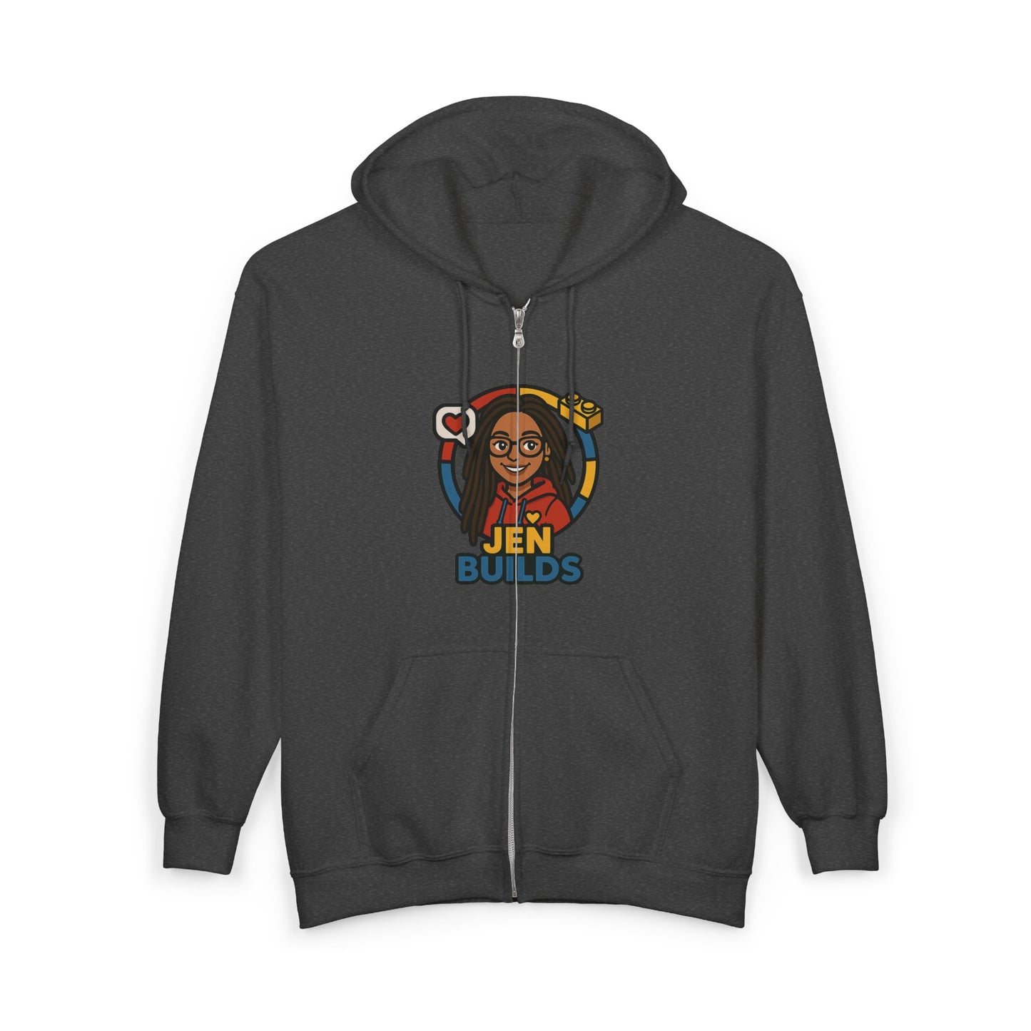 Jen Builds Zip Up Hoodie