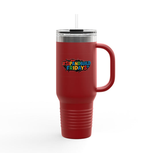 Jen Builds x #sipandbuildfridays Insulated Travel Mug perfect for Sipping & Building