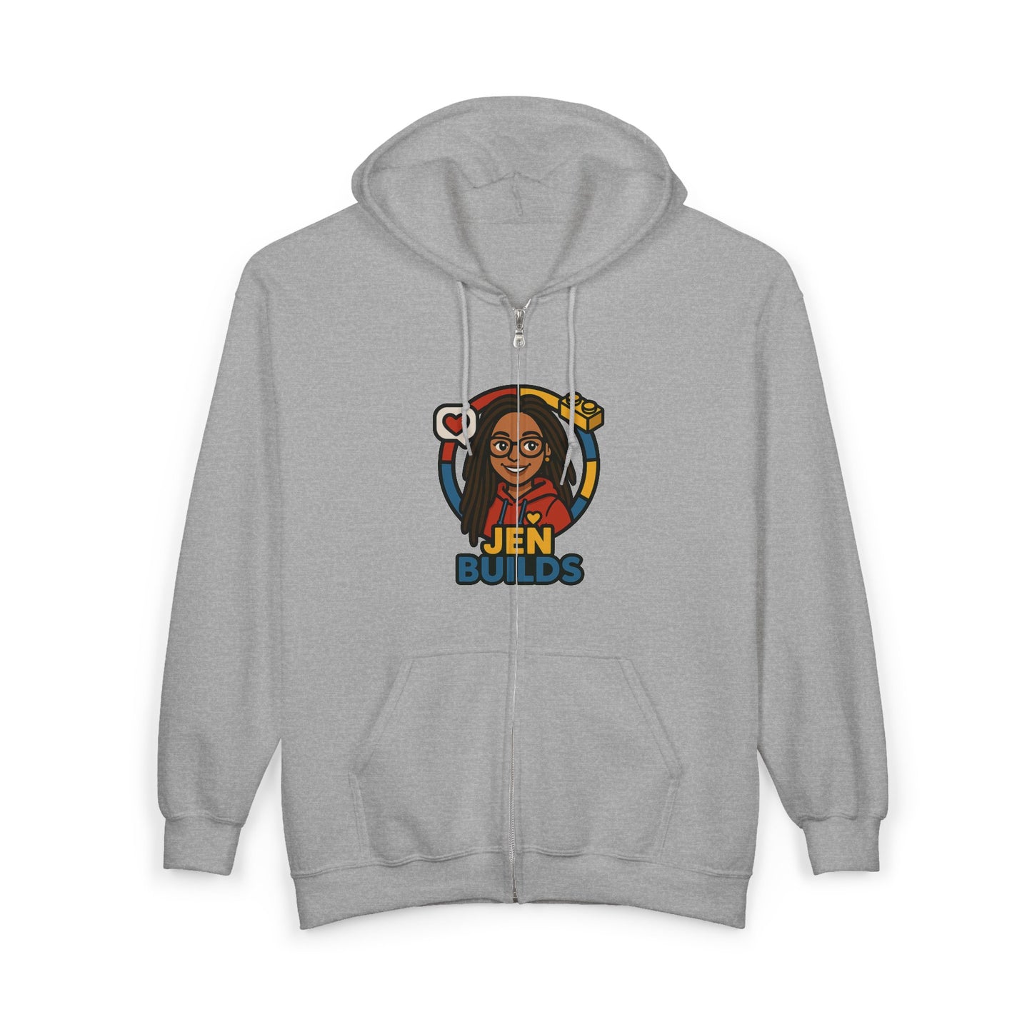 Jen Builds Zip Up Hoodie