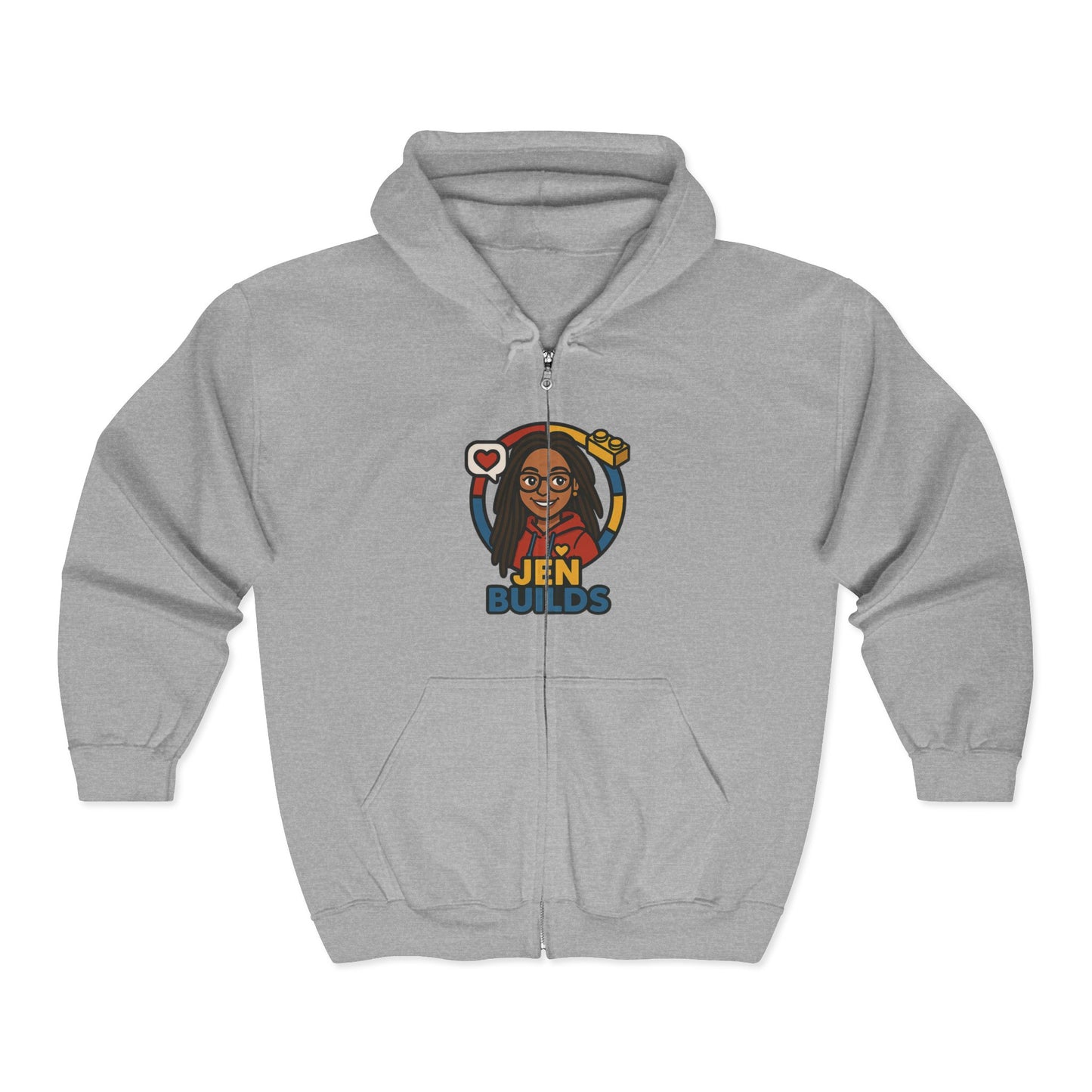 Jen Builds Zip Up Hoodie