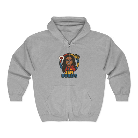 Jen Builds Zip Up Hoodie