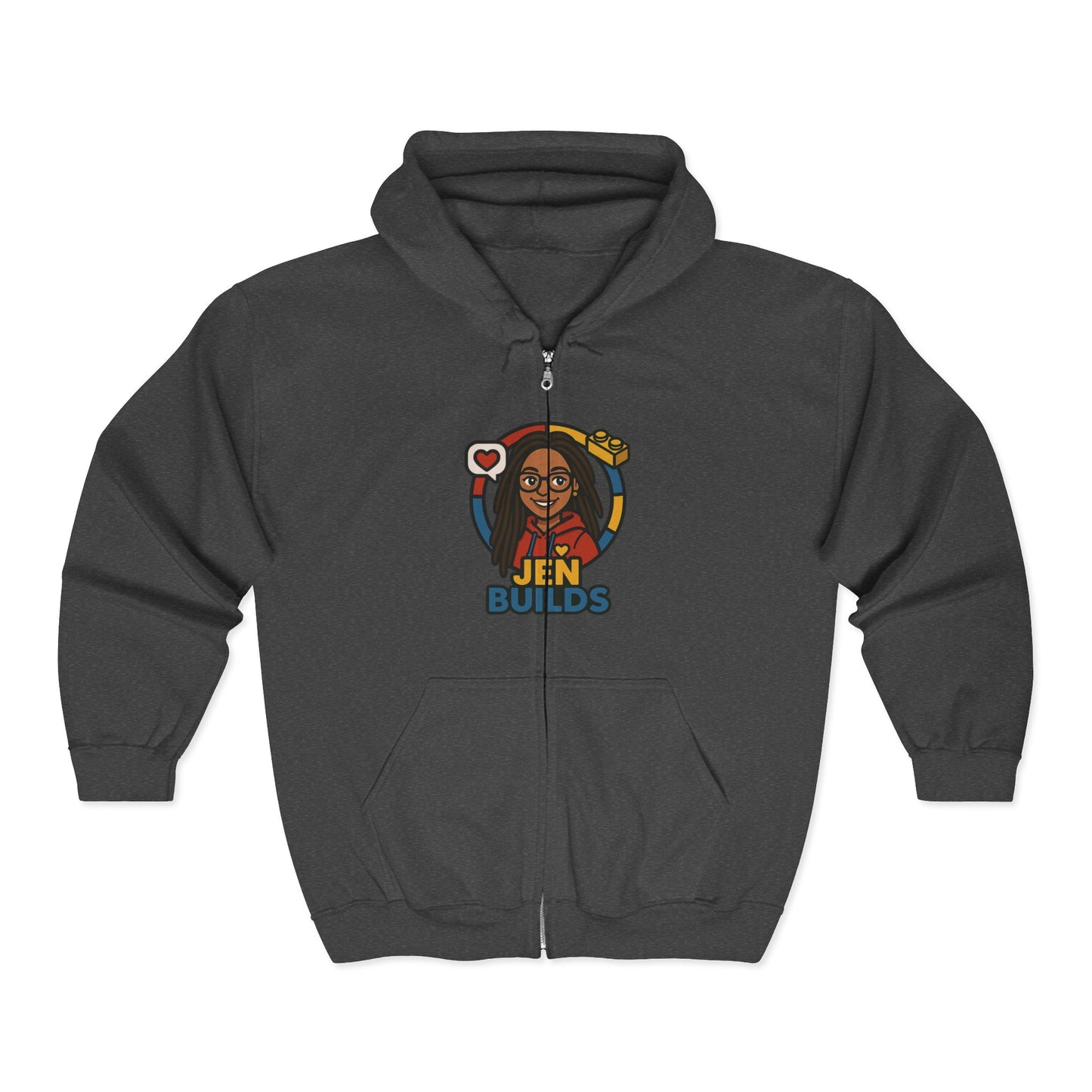 Jen Builds Zip Up Hoodie